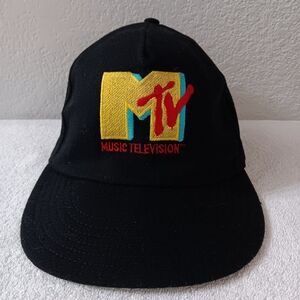 MTV Black Cap with Yellow and Red Logo